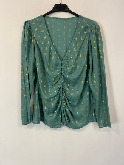OTHERS. Green blouse with gold details Your(S)