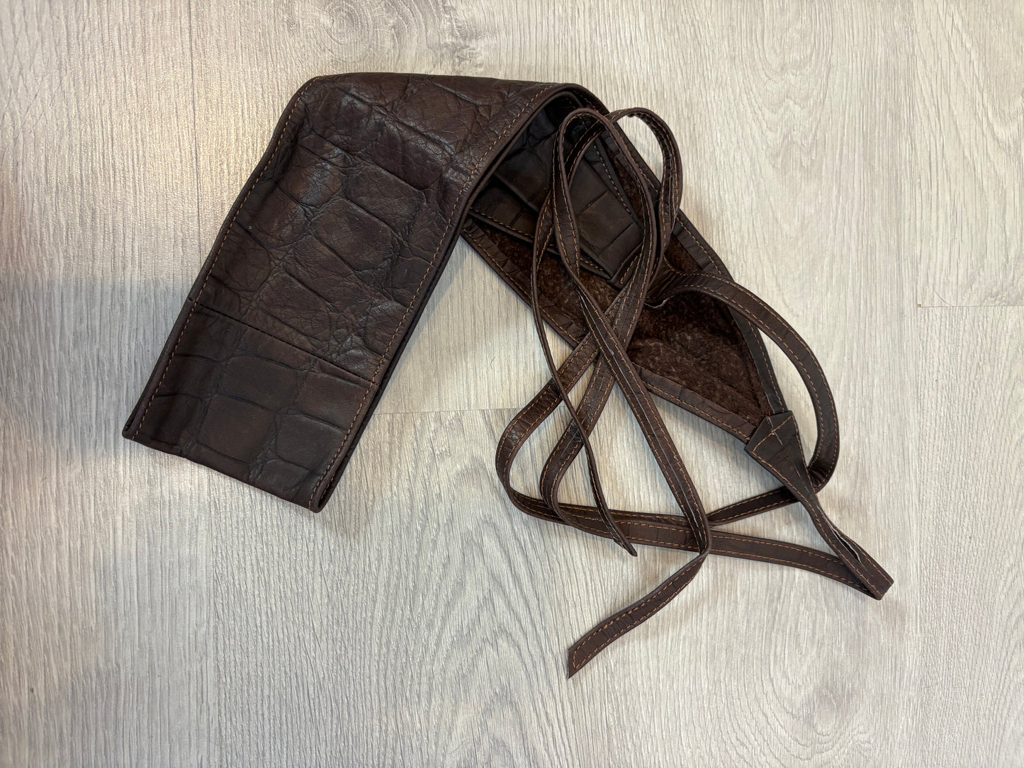 MARELLA. Cinturón / fajín piel marrón. TU