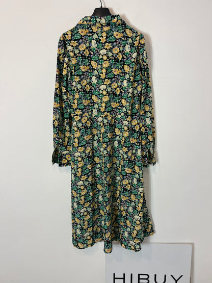 PIECES. Vestido midi flores. T S