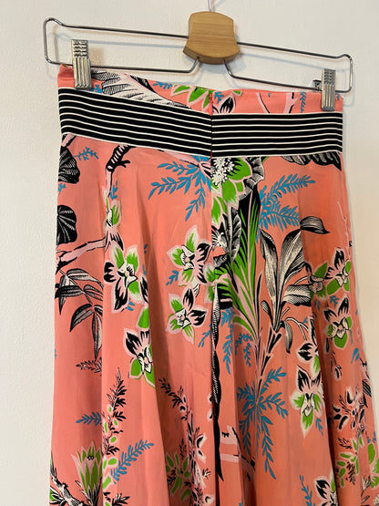 DIANE VON FURSTENBERG. Falda larga estampada seda