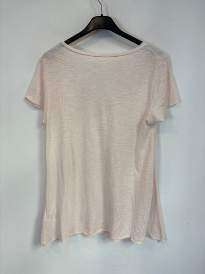 AMERICAN VINTAGE. Camiseta rosa claro mezcla