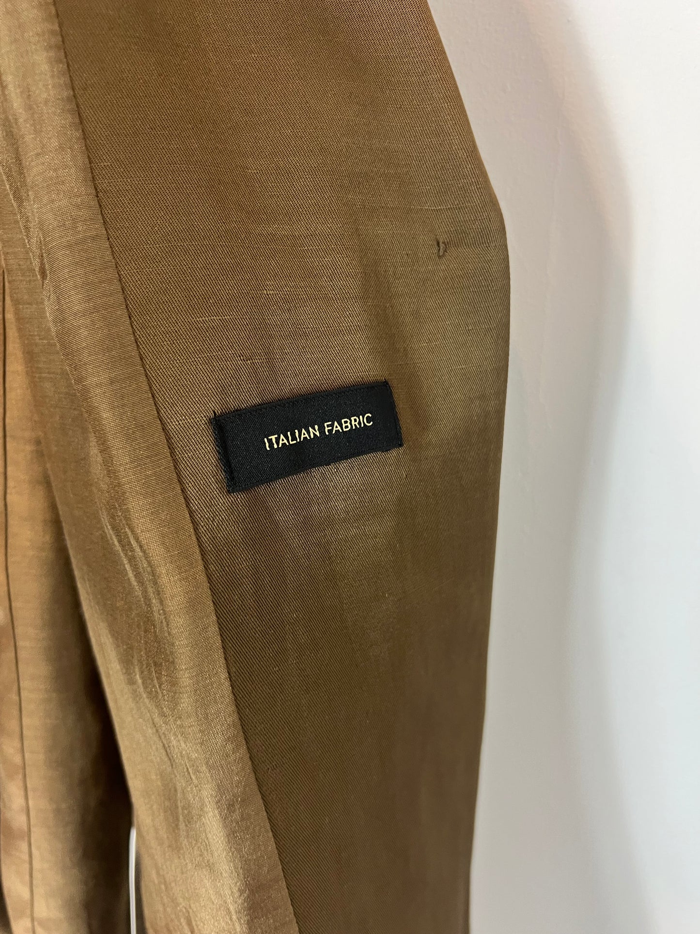 MASSIMO DUTTI. Blazer larga cobriza T.36 (tara)