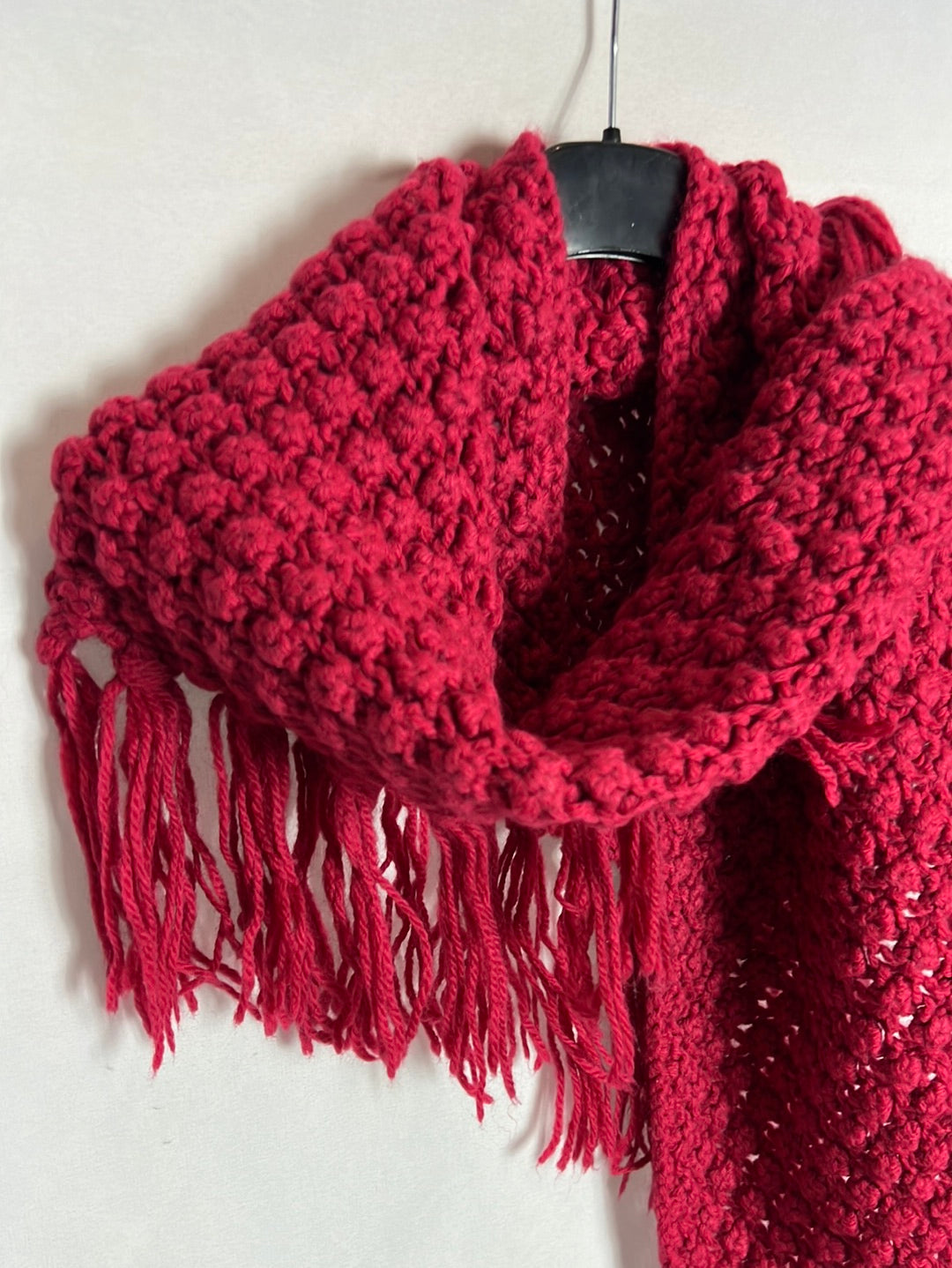 FUN&BASICS. Bufanda punto amplio flecos