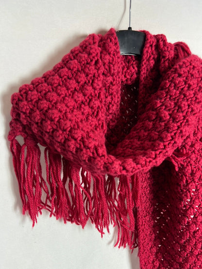 FUN&BASICS. Bufanda punto amplio flecos