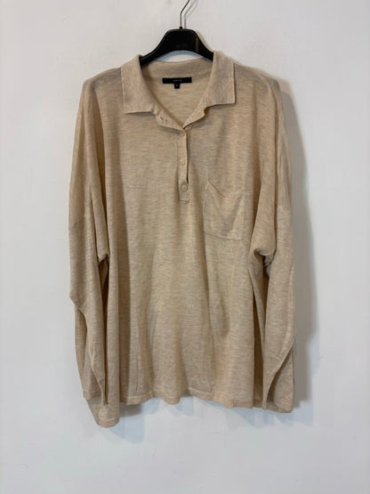 Jersey beige fluido polero