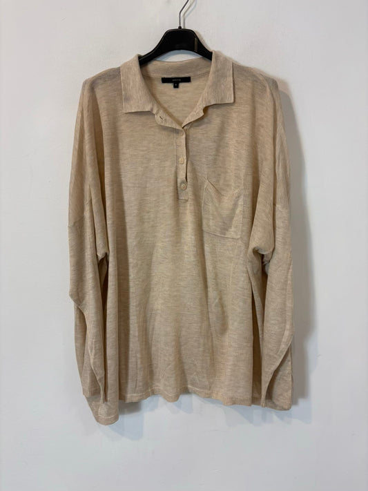 Jersey beige fluido polero
