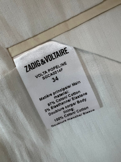 ZADIG&amp;VOLTAIRE. Beige blazer with side slits T.34