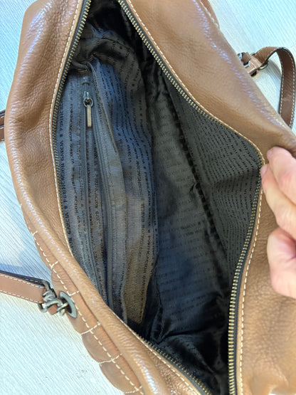 PURIFICACIÓN GARCIA. Bolos de hombro piel costuras