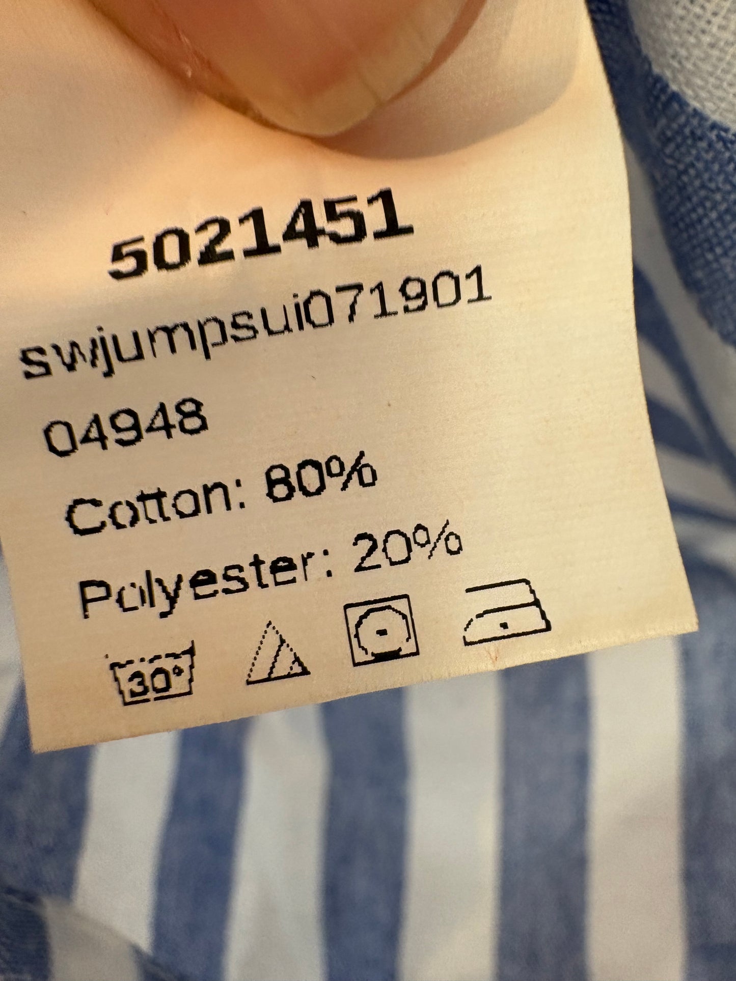 OTRAS. Mono corto rayas algodón, T S