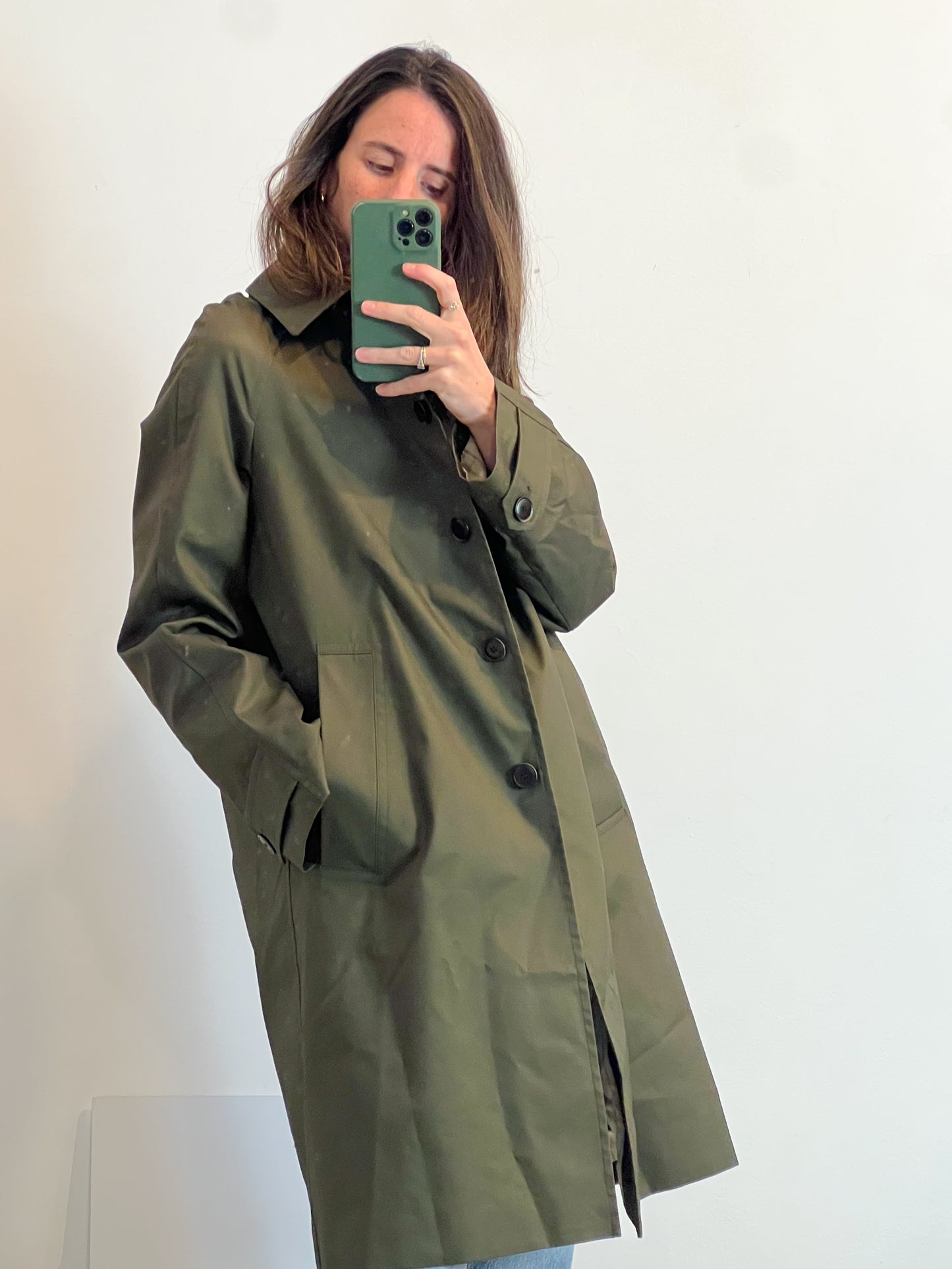 ZARA. Trench verde