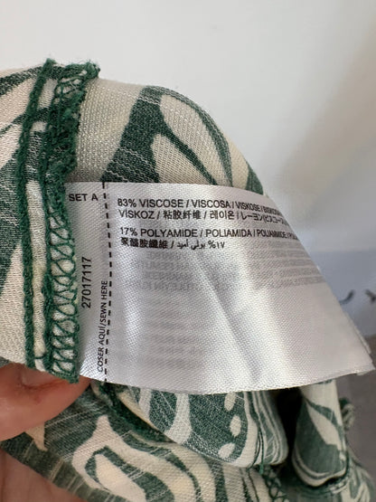 MANGO. Green printed long jumpsuit. TS