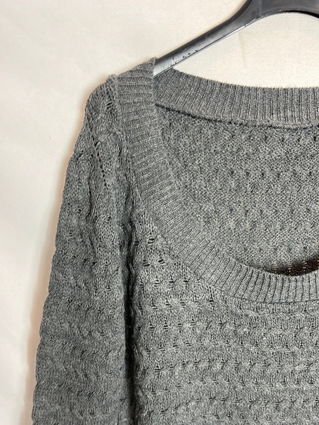 OTHERS. Grey cable-knit sweater TM