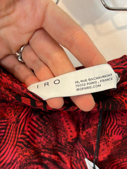 IRO. Short vaporous printed skirt. T 38