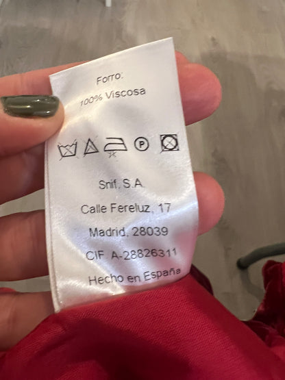 OTRAS. Blazer burdeos terciopelo. TM/L