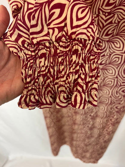 MUSCARI. Flowing printed midi dress. TM