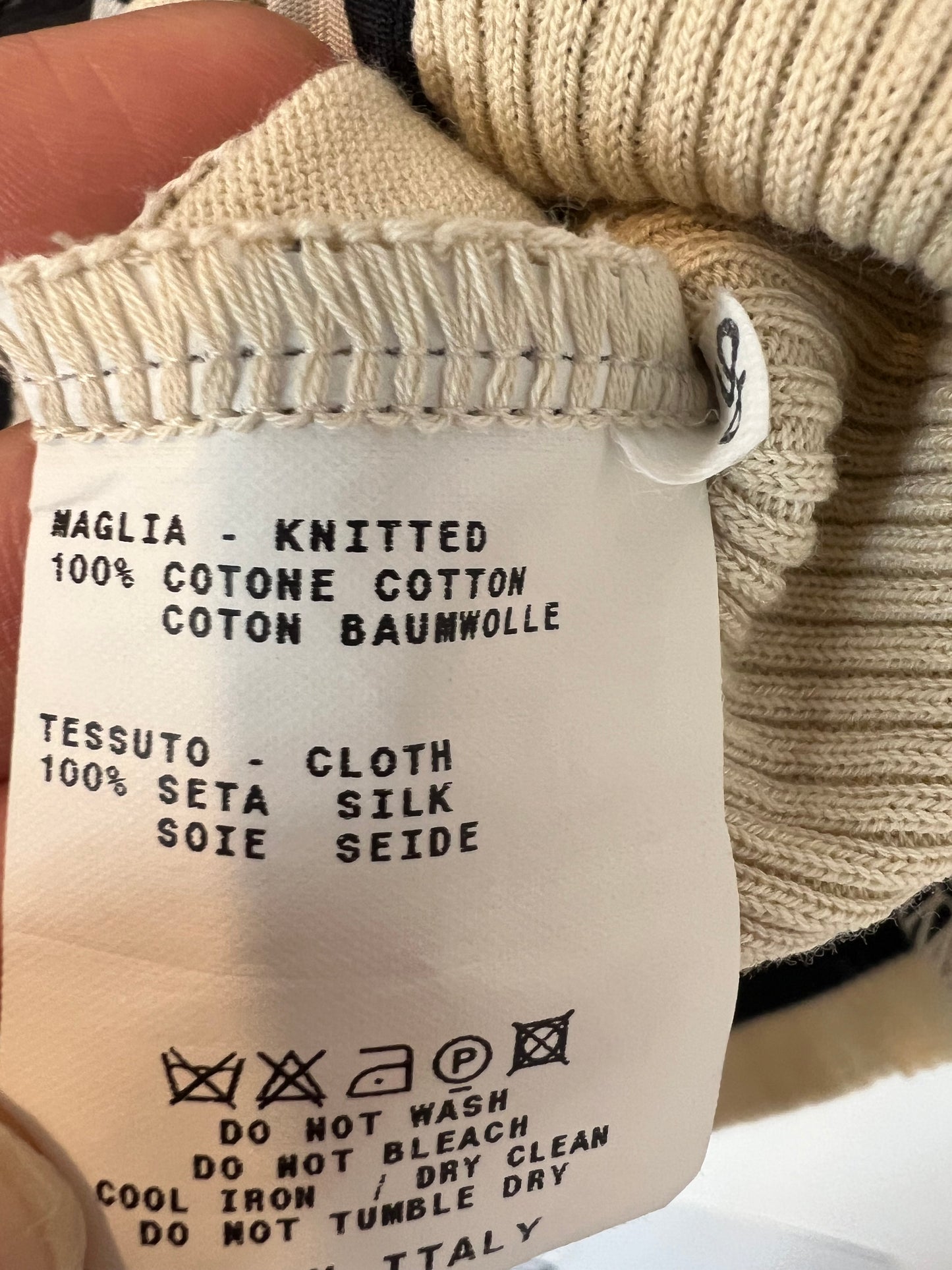 ETRO. Conjunto top y chaqueta algodón y seda. T M