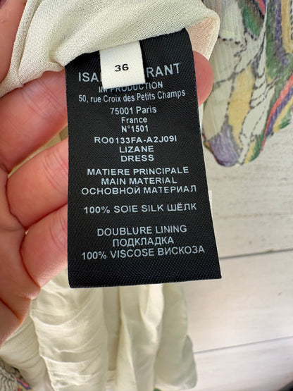 ISABEL MARANT. Vestido corto seda fluido. T S