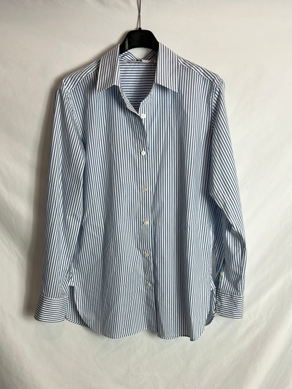 UNIQLO. Camisa oversized rayas T.xs
