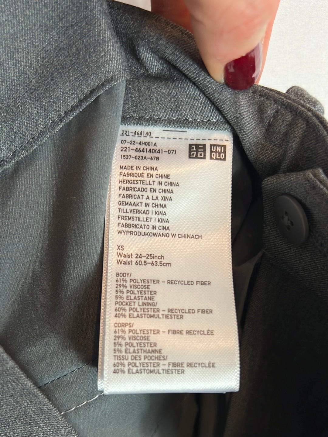 UNIQLO. Pantalón gris de vestir T.xs