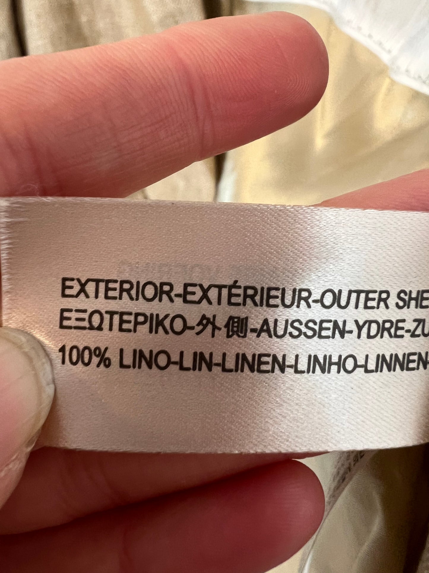 MASSIMO DUTTI. Blazer lino beige jaspeada. T 40