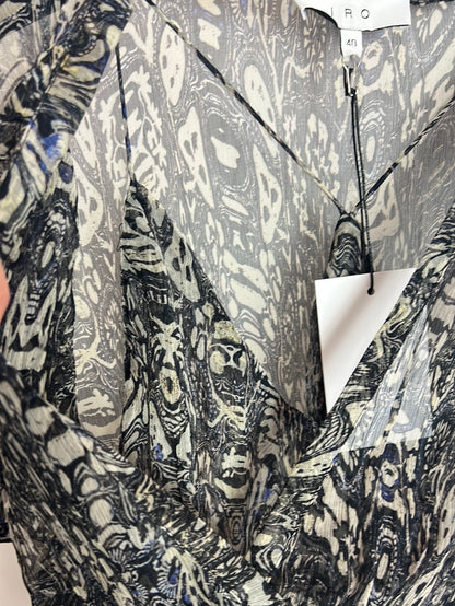 IRO. Vestido corto fluido estampado . T40