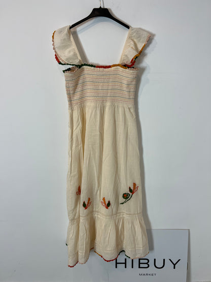 INTROPIA. Vestido largo bordado T.m