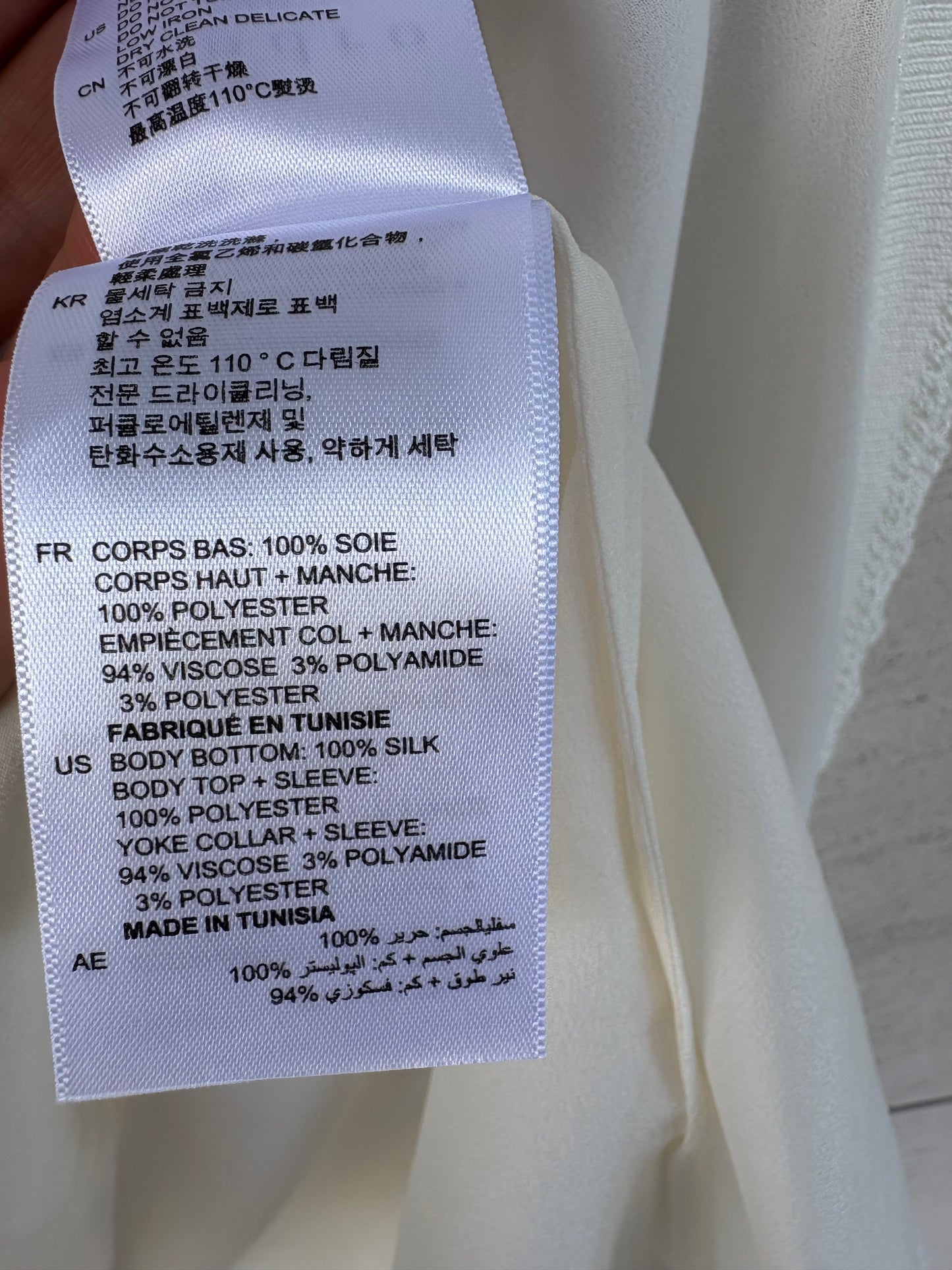 SANDRO. Top seda texturas T 1 (S)