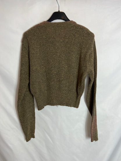 BETTY BLUE. Rebeca bicolor jaspeada corta. T 42(S/M)