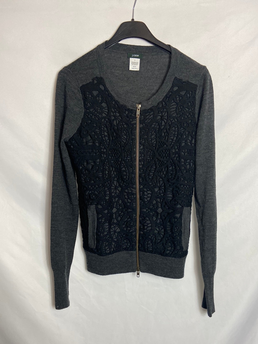 J.CREW. Ts Lace Knit Jacket