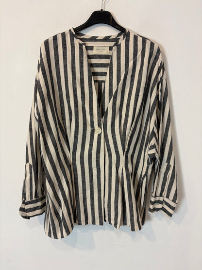 NESINES. Blusa/chaqueta rayas lino y algodón