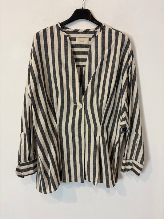 NESINES. Blusa/chaqueta rayas lino y algodón