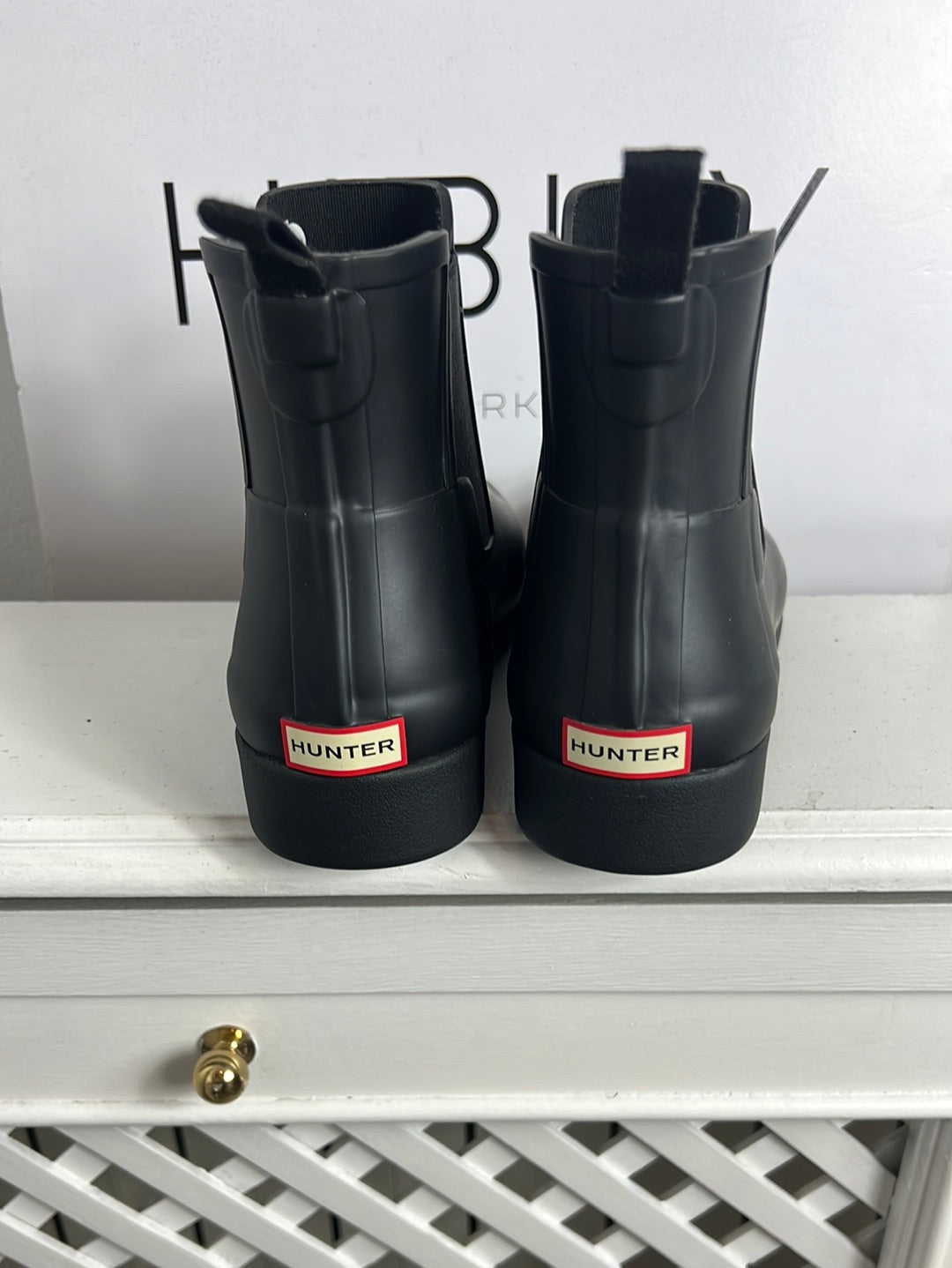 HUNTER. Botines lluvia negros. T 40/41