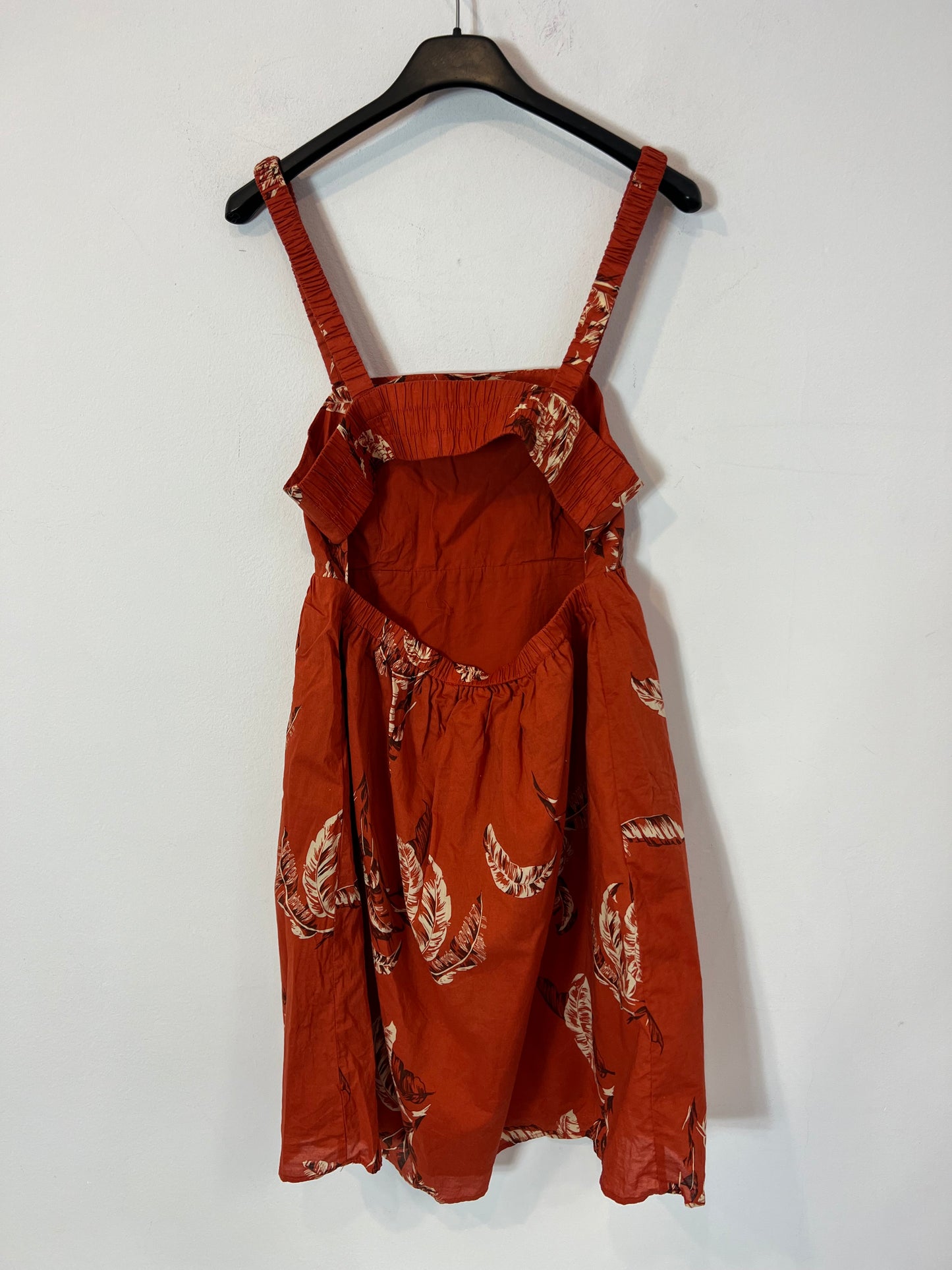 MANGO. Vestido corto hojas T.s