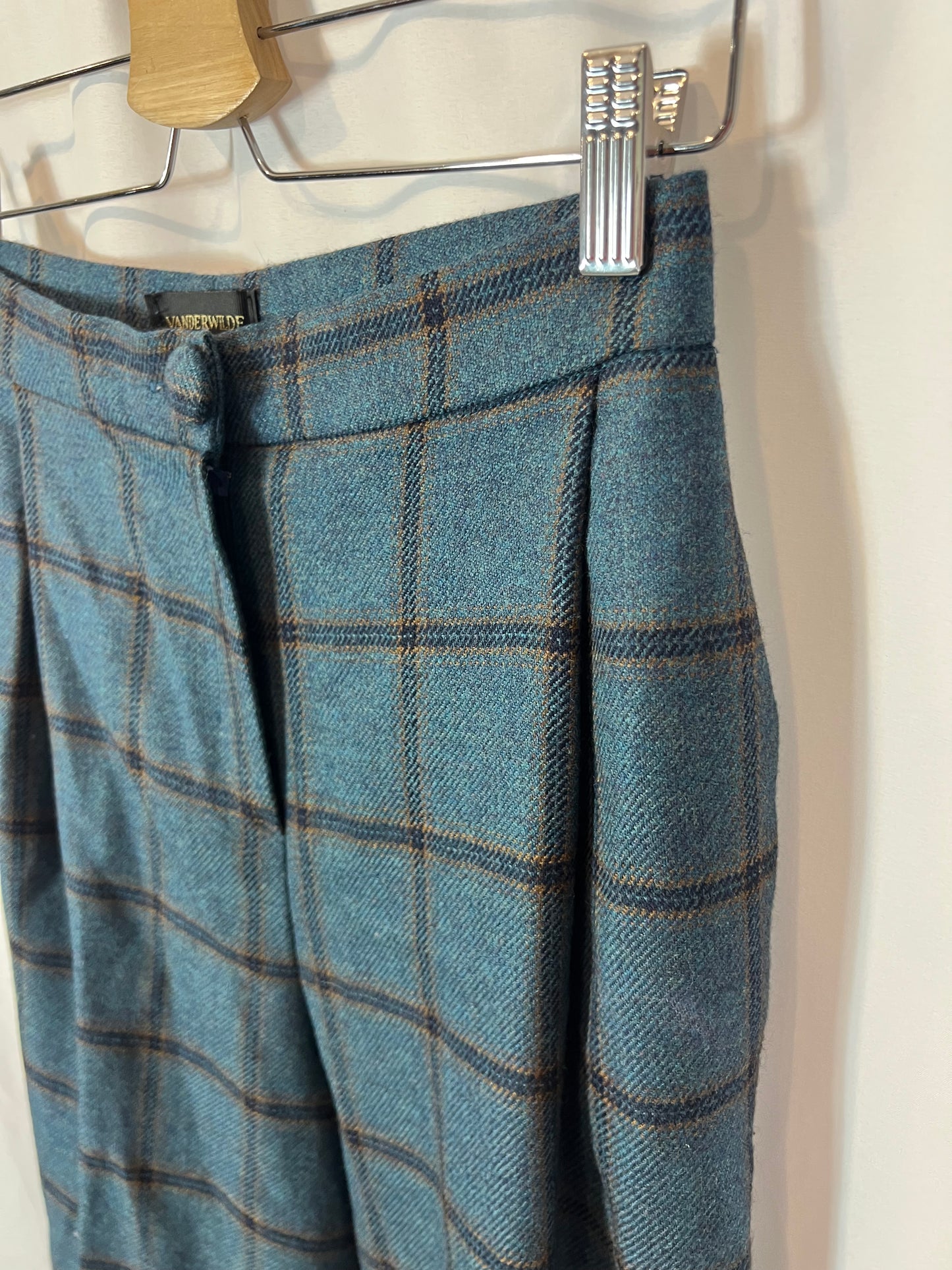 VANDERWILDE. Total look azul cuadros T.38