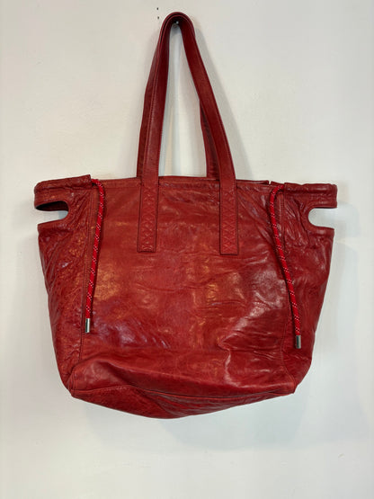 ZADIG & VOLTAIRE. Bolso shopper rojo piel