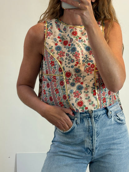 JOSEPHINE. Chaleco estampado textura