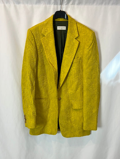DRIES VAN NOTEN. Pistachio-textured blazer. Size 36