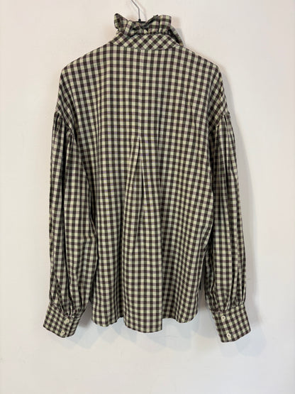 MARÁVIC. Camisa cuadros tonos verdes y rosas