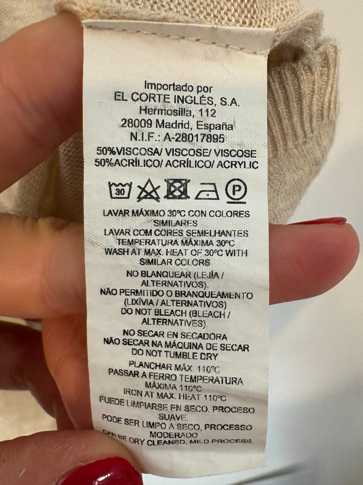 Jersey beige fluido polero