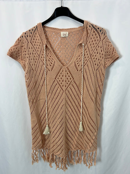 NÜD BY NEKANE. Top rosa croché Tm/l