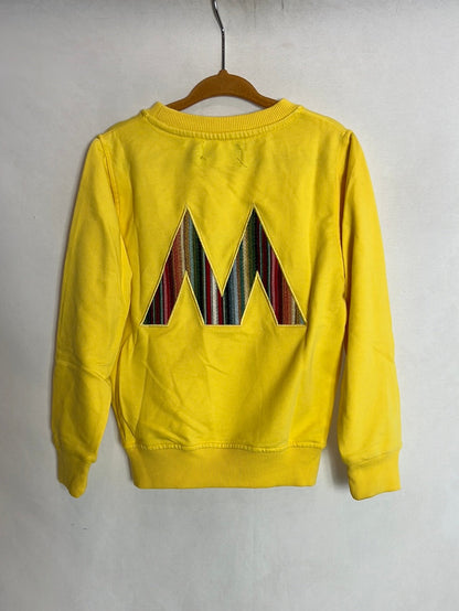 MORAL. Sudadera amarilla letra. T 2 años