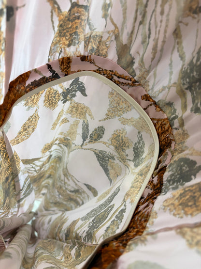 MONTENEGRO. Vestido largo estampado lazada