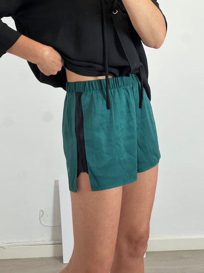 ALEXANDER WANG. Silk green shorts. TS