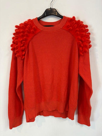 UTERQÜE. Jersey rojo detalle hombros