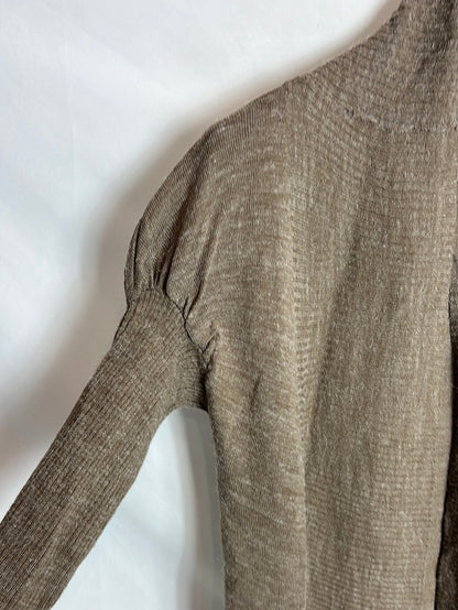 OTHER. Heathered brown cardigan with sleeve detail. Size S/M