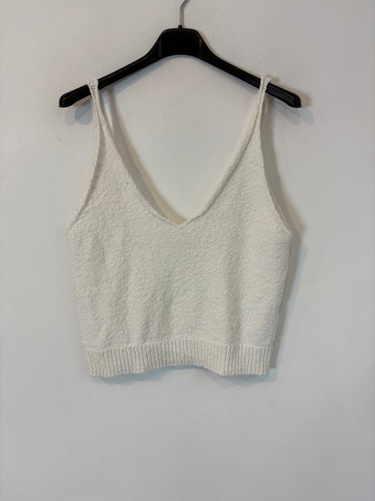 ZARA. Top punto blanco  T.s