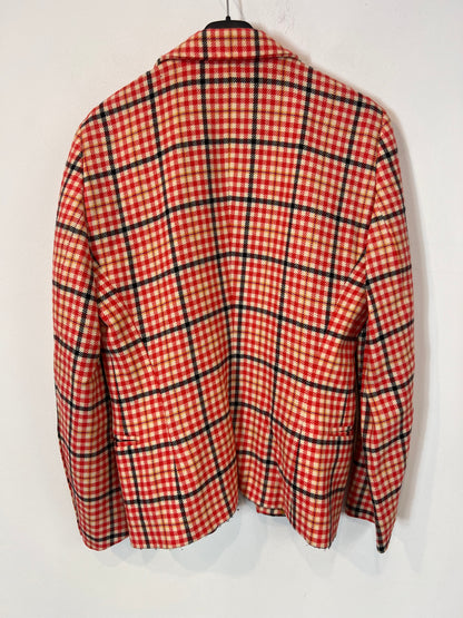 ESCADA. Chaqueta lana cuadros. T 38