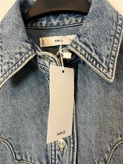 MANGO. Chaqueta/sobrecamisa denim