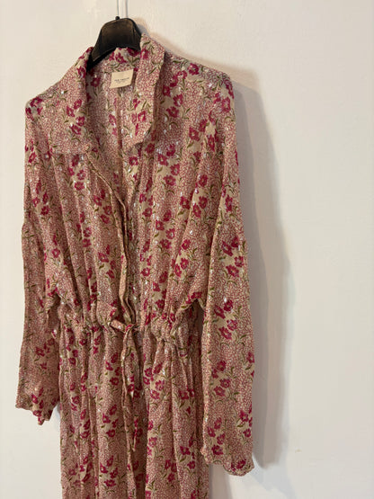 TEN TWELVE. Vestido largo estampado aberturas