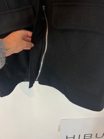 JADE&ME. trenca negra paño  T.s